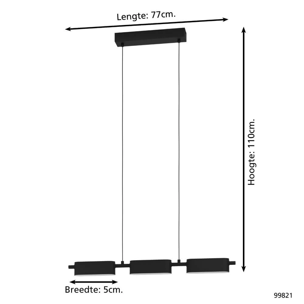 Lampe suspendue noire Rovira Eglo 9002759998219