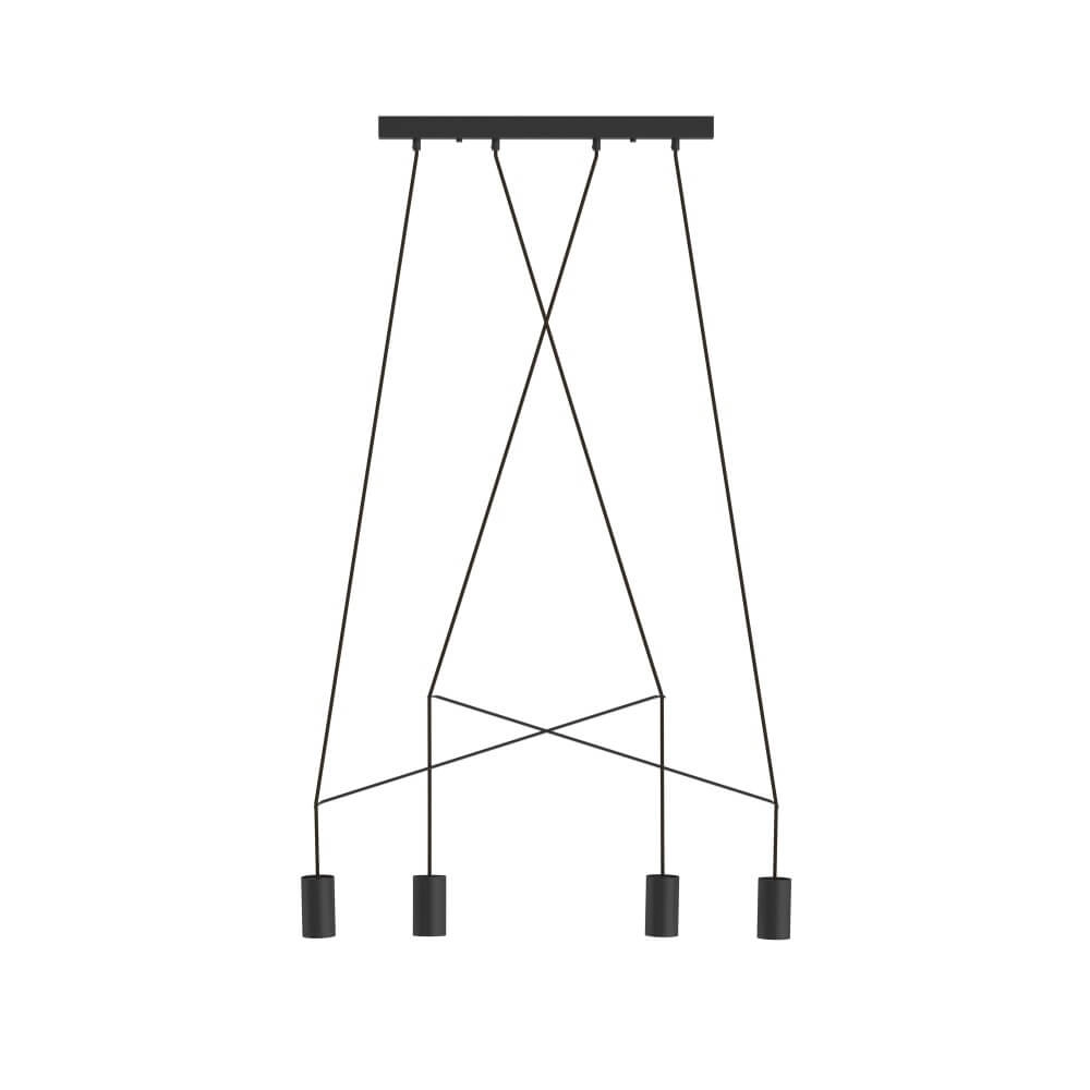 Lampe suspendue 4 lumières Imbria noir