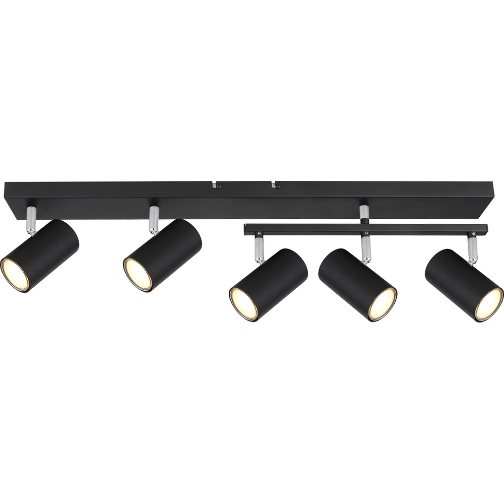 Lampe de plafond à 5 lumières Robby Noir Globo 9007371439577