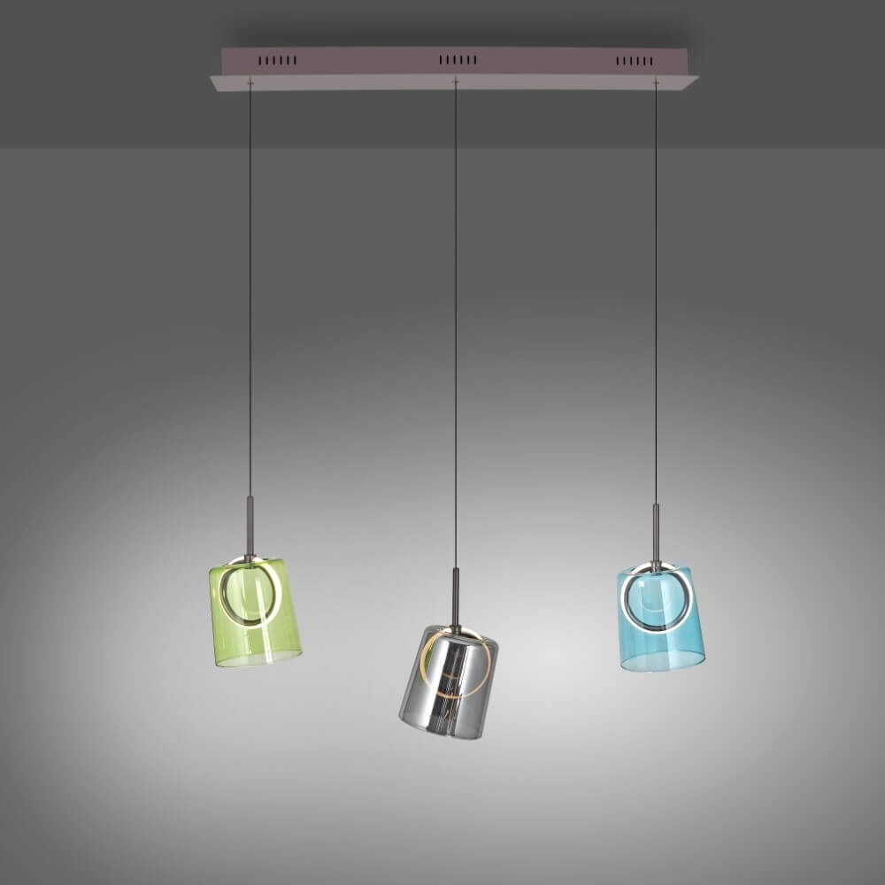 Lampe suspendue Zula 3 lumières droites Paul Neuhaus 4012248383629