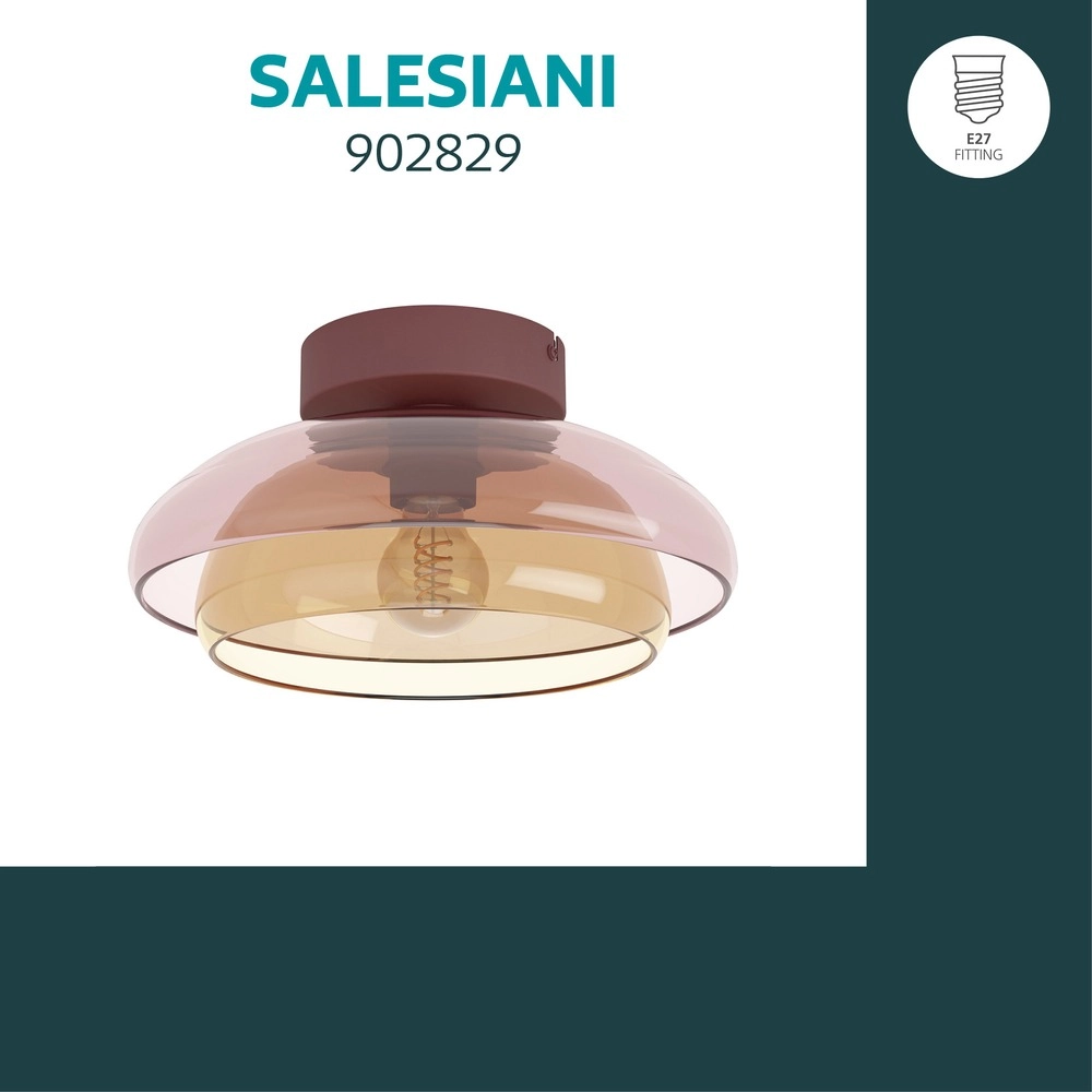 Lampe de plafond à design Salesiani Ø 30cm Eglo 9008606405756