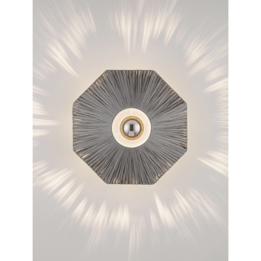 Lampe murale Elvio gris Ø 30cm Lyora 5212017493866