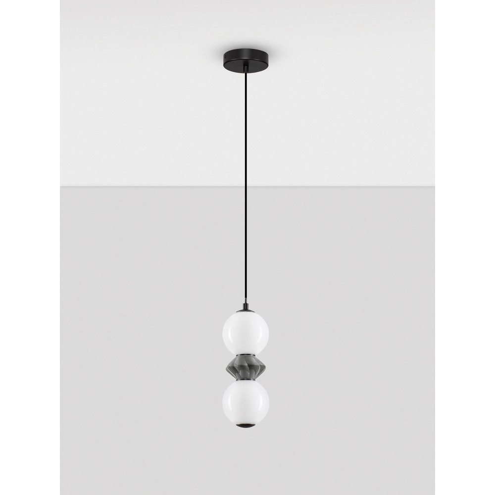 Suspension Pallina blanc - gris Lyora 5212017483980
