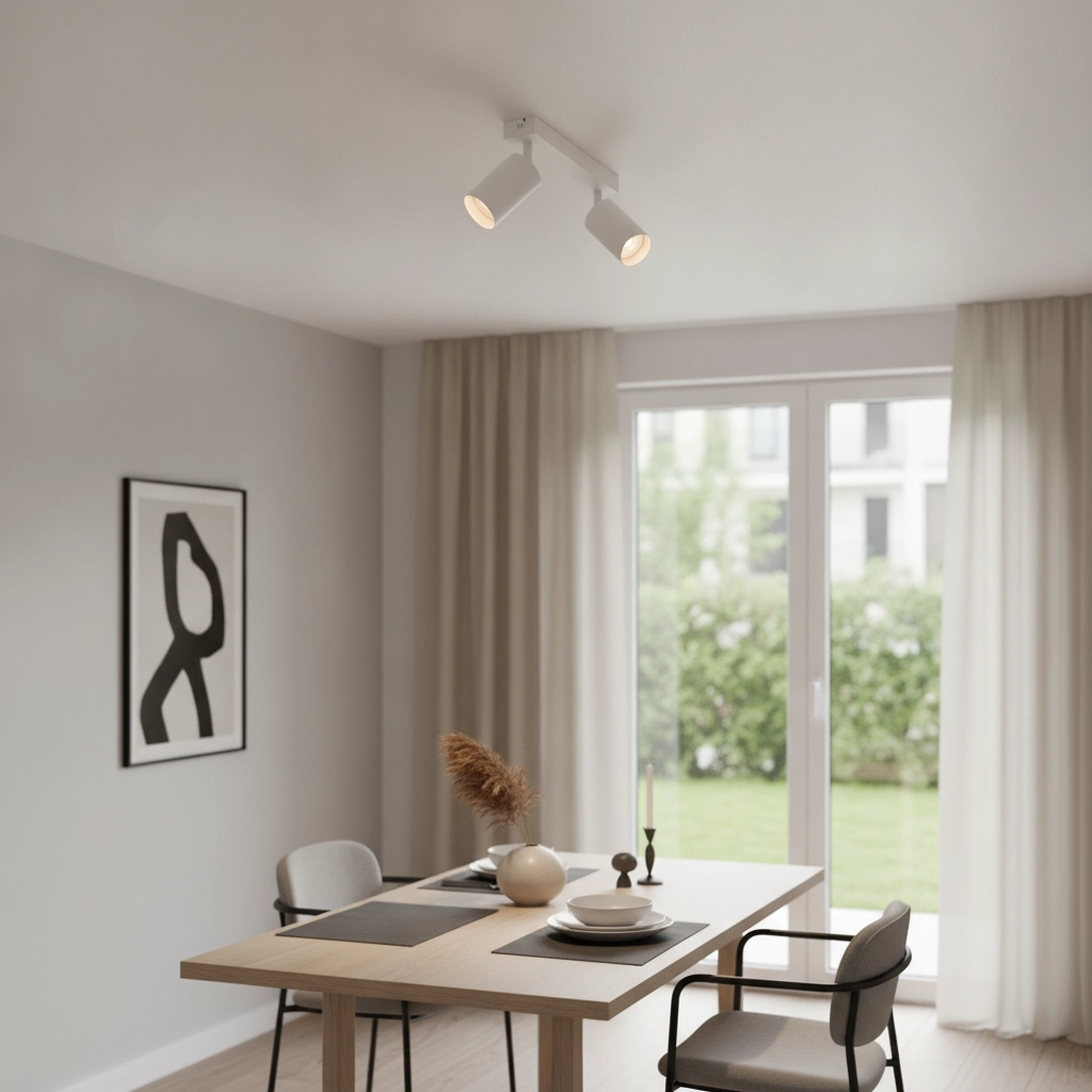Spot de plafond Reig 2-blanc le plus léger