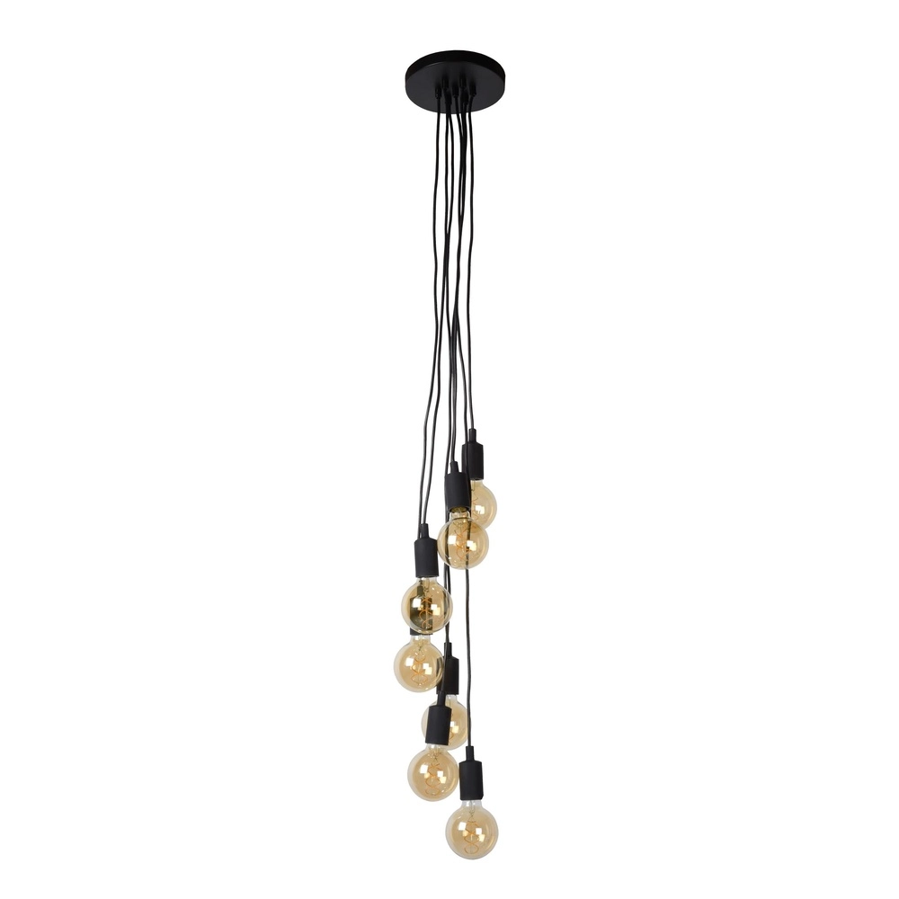 Lampe suspendue à 7 lampes Fix Noir