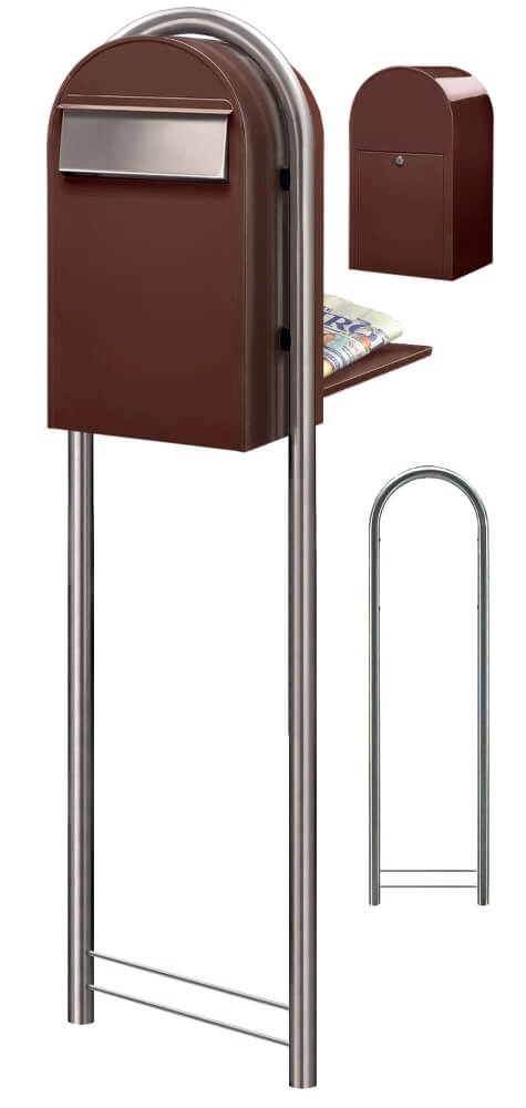 Boites aux lettres Grande B 8017 i Marron foncé Bobi 6417237034267