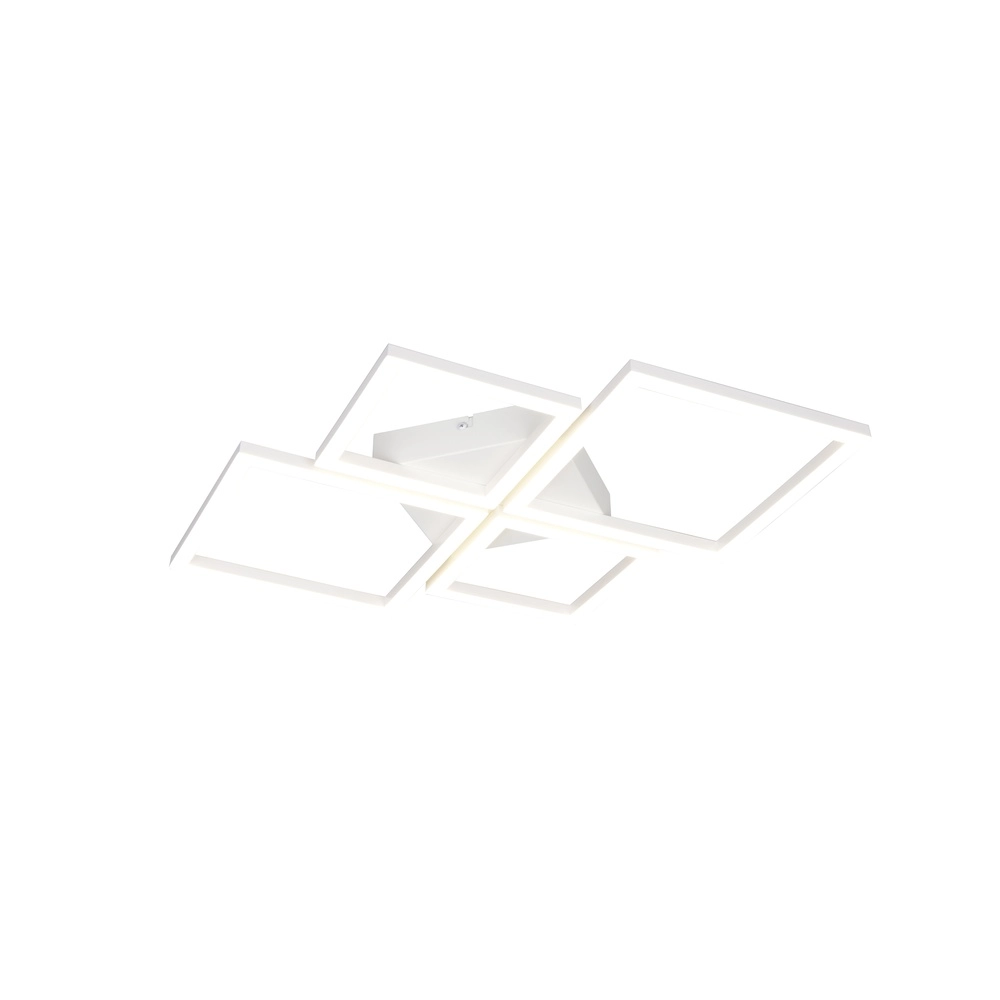 Lampe de plafond moderne Quilo Blanc carré