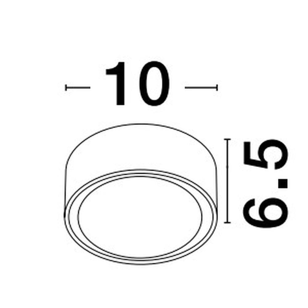 Plafonnier rond Focus Ø 10cm anthracite Lyora 5212017440969