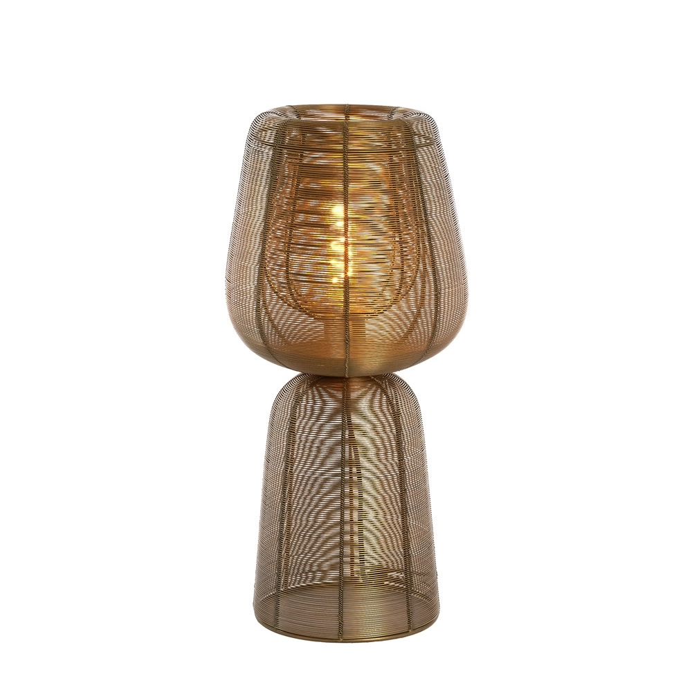 Lampe de table Aboso bronze cuivré Ø 24cm Light & Living 8717807701581