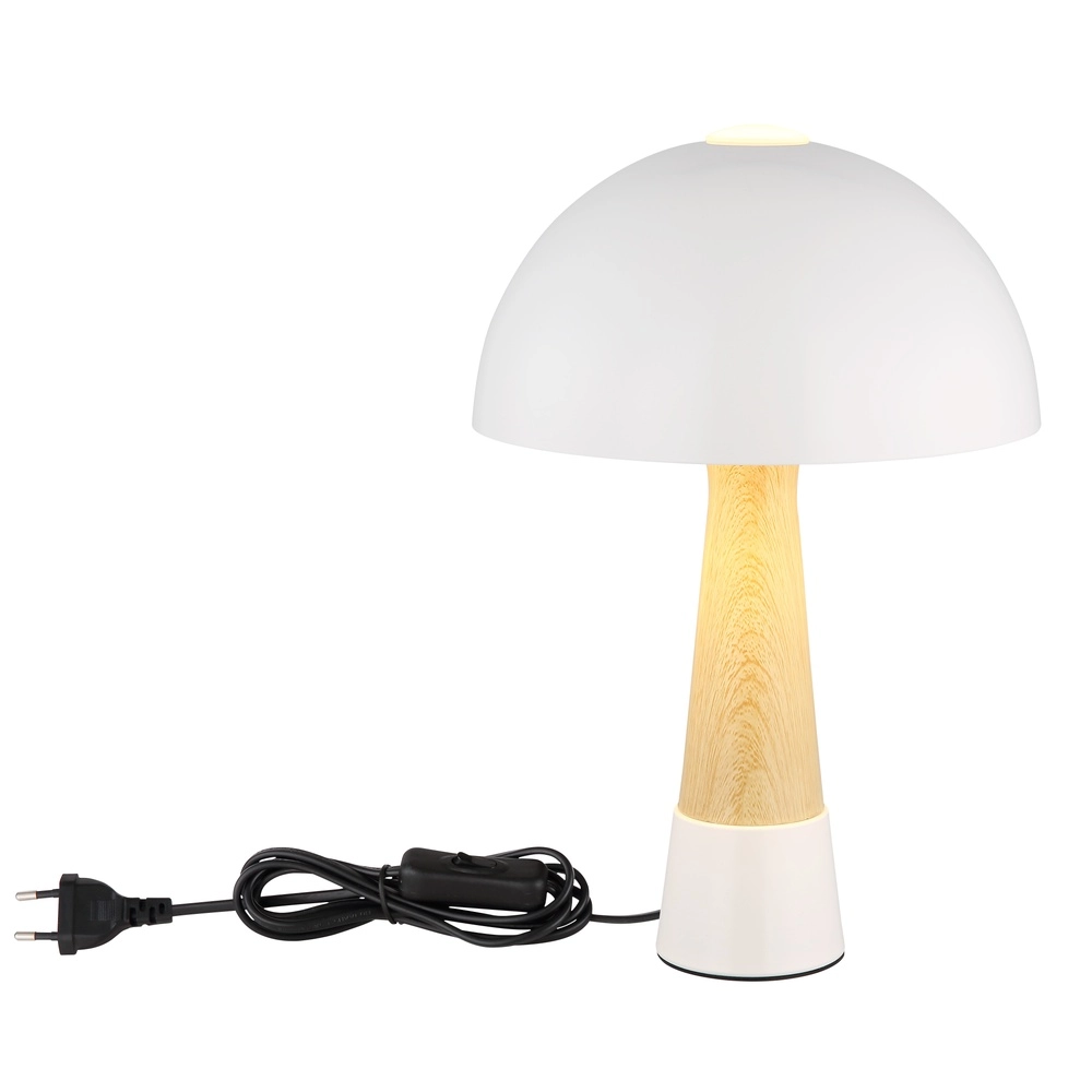 Lampe de table unique Paulin Ø 25 cm brun sable Globo 9007371519804
