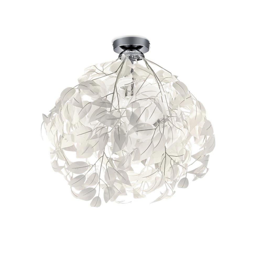 Lampe de plafond Leavy 38cm gris blanc