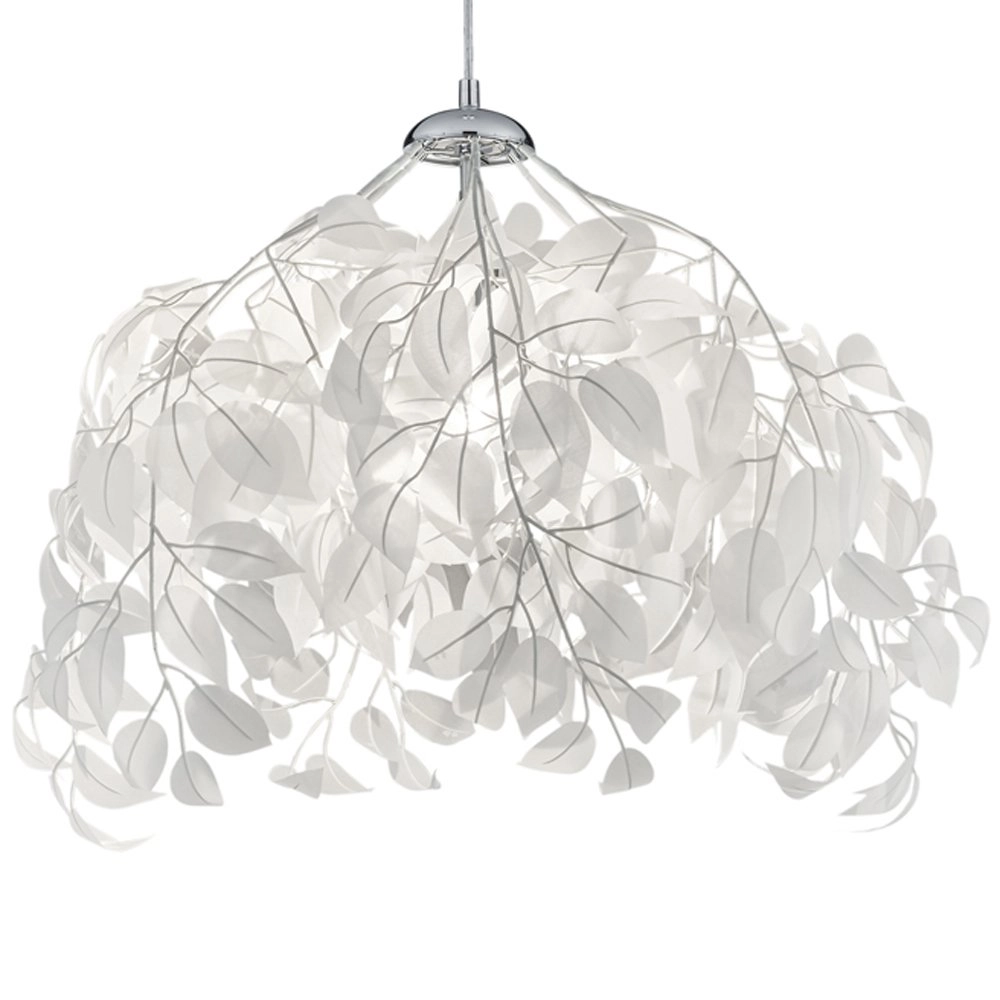 Lampe à suspension Leavy Abat-jour gris 38 cm Trio 4017807301984