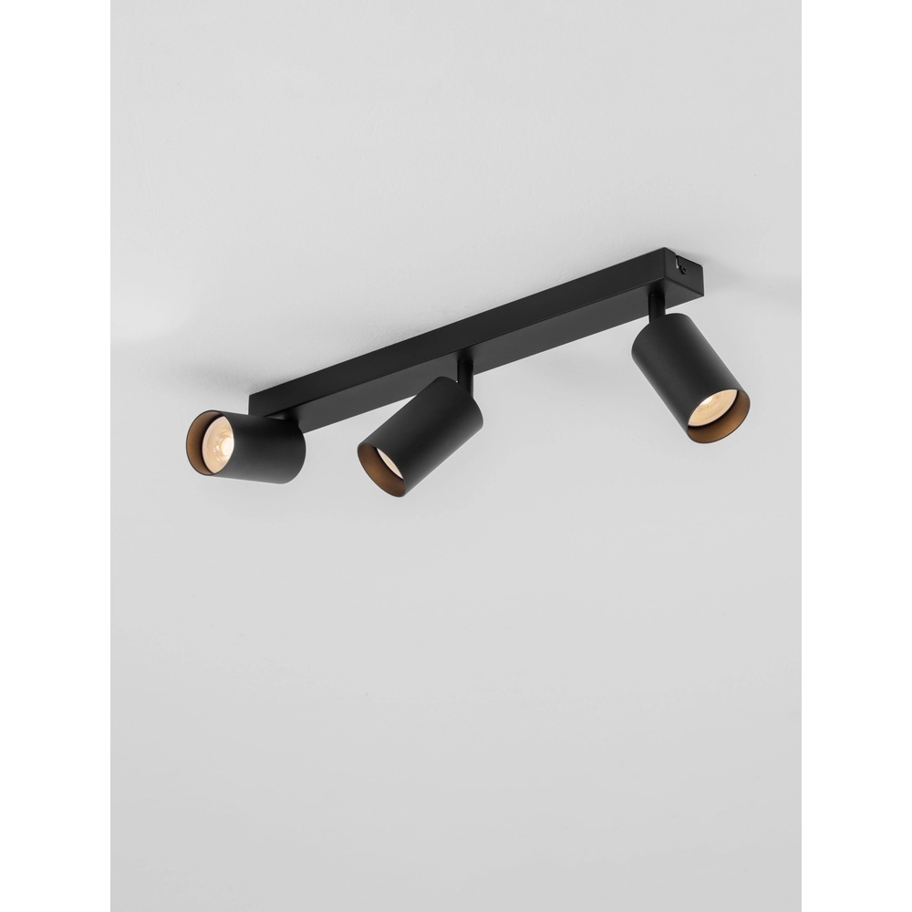 Spot de plafond Reig 3 lumières noir Lyora 5212017477958
