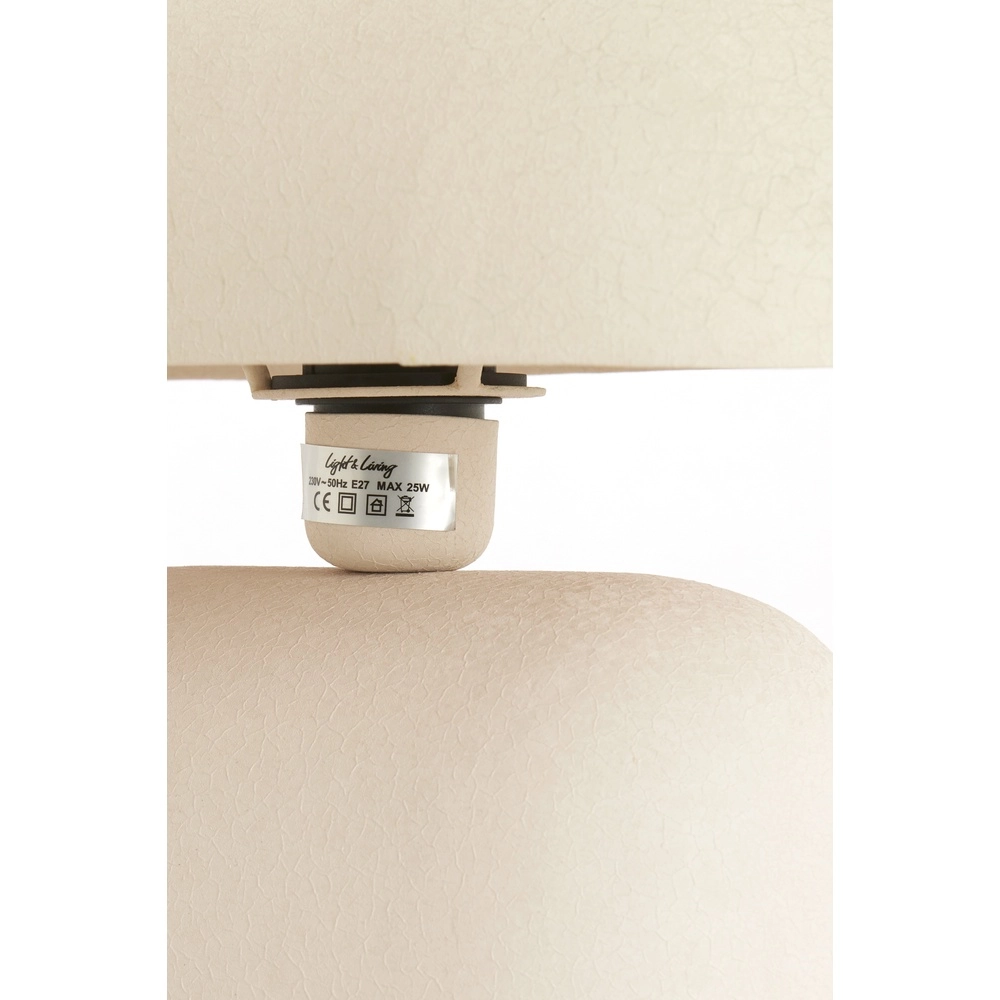 Lampe de table Todd ovale - crème mate Light & Living 8717807818883