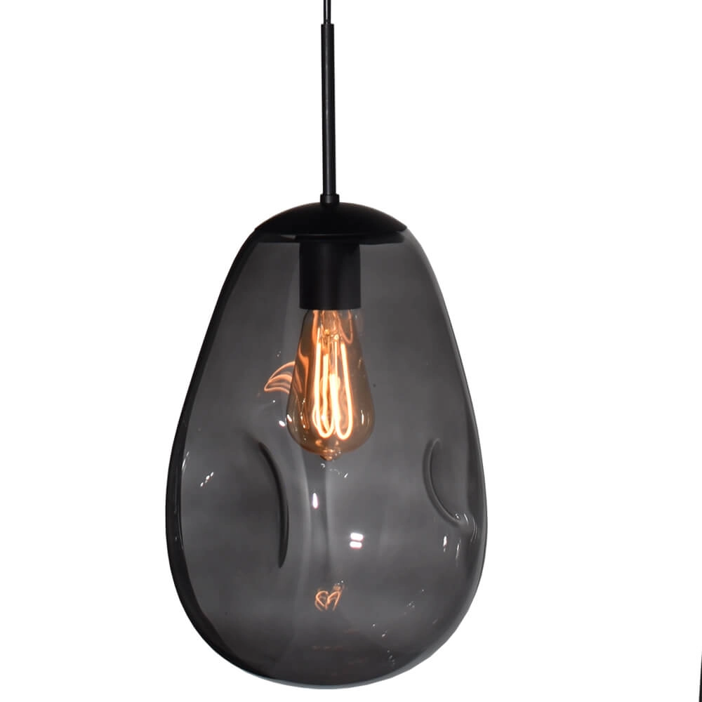 Lampe suspendue Lava 4x verre fumé Ø 22,5cm Masterlight 8718121286099