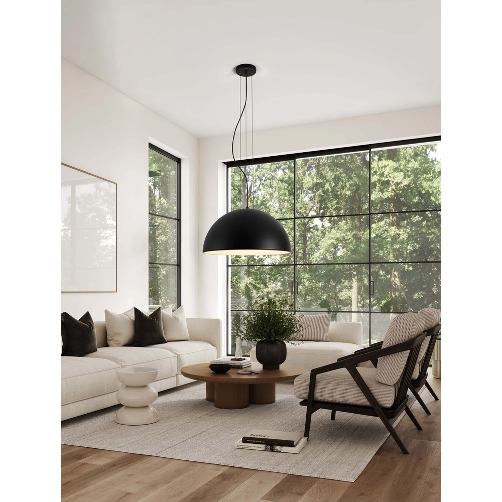 Suspension élégante Tholos noir Ø 60cm Lyora 5212017457899