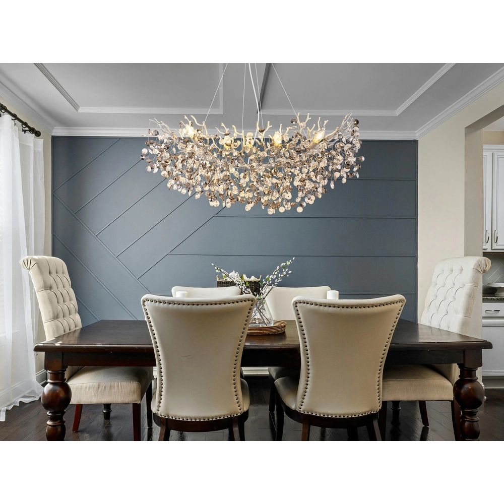 Lampe suspendue Queena Gris argenté 100 cm Globo 9007371531691