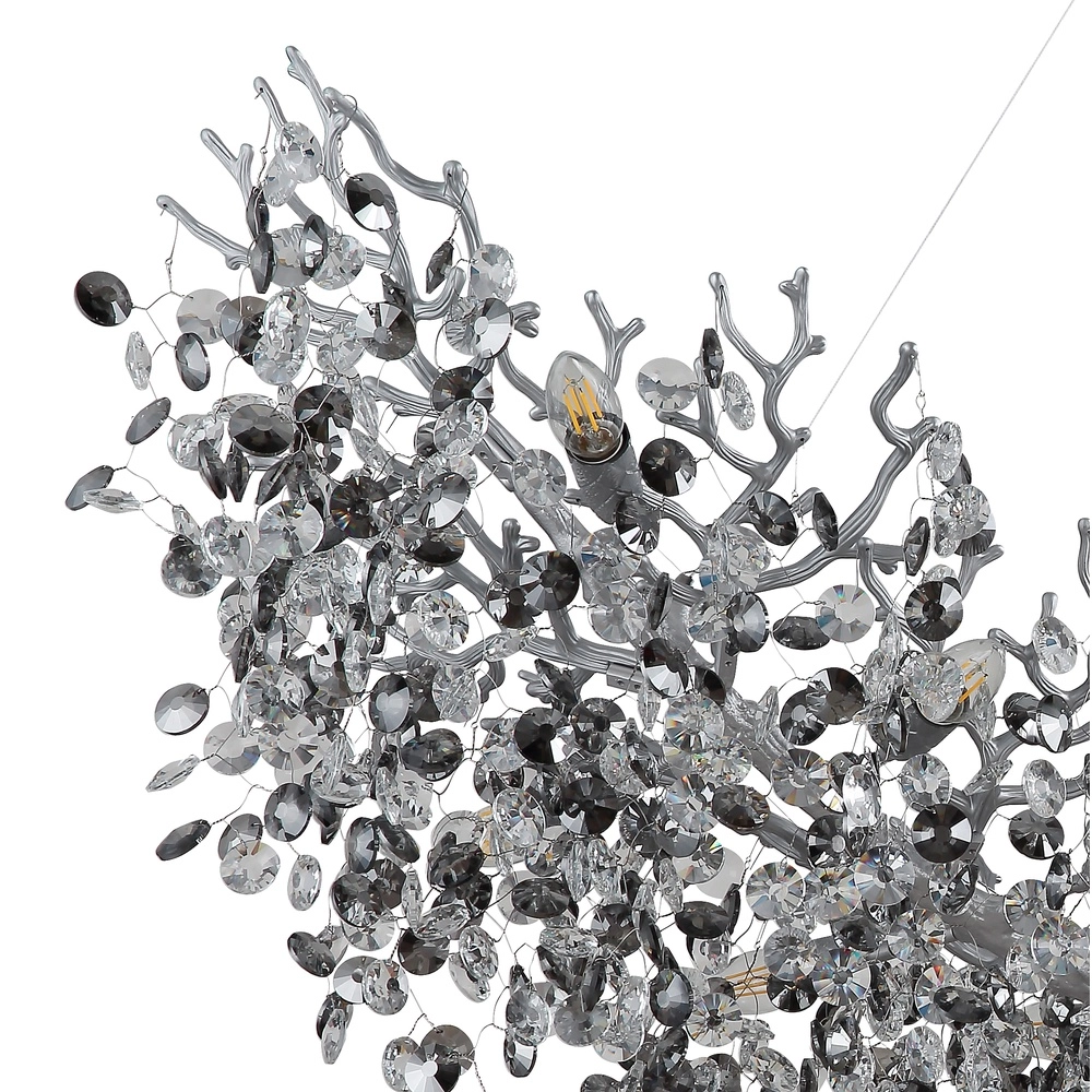 Lampe suspendue Queena Gris argenté 150 cm Globo 9007371533695