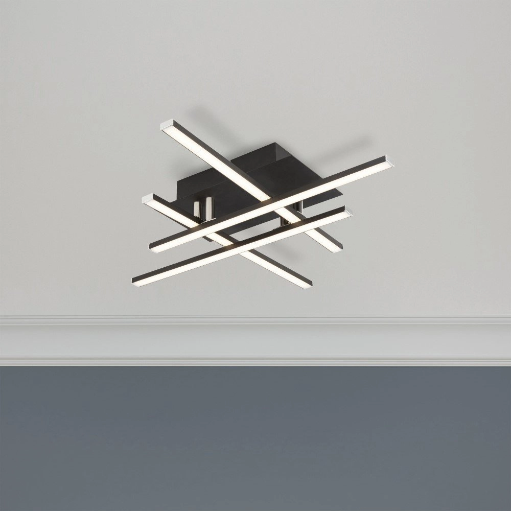 Plafonnier LED Matrix 4 lumières noir Searchlight 5053423155395