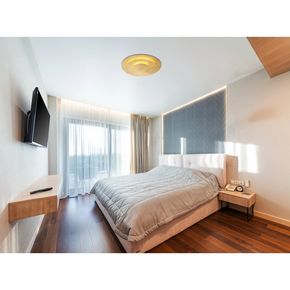 Lampe de plafond dorée Heda Ø 35 cm Globo 9007371446537