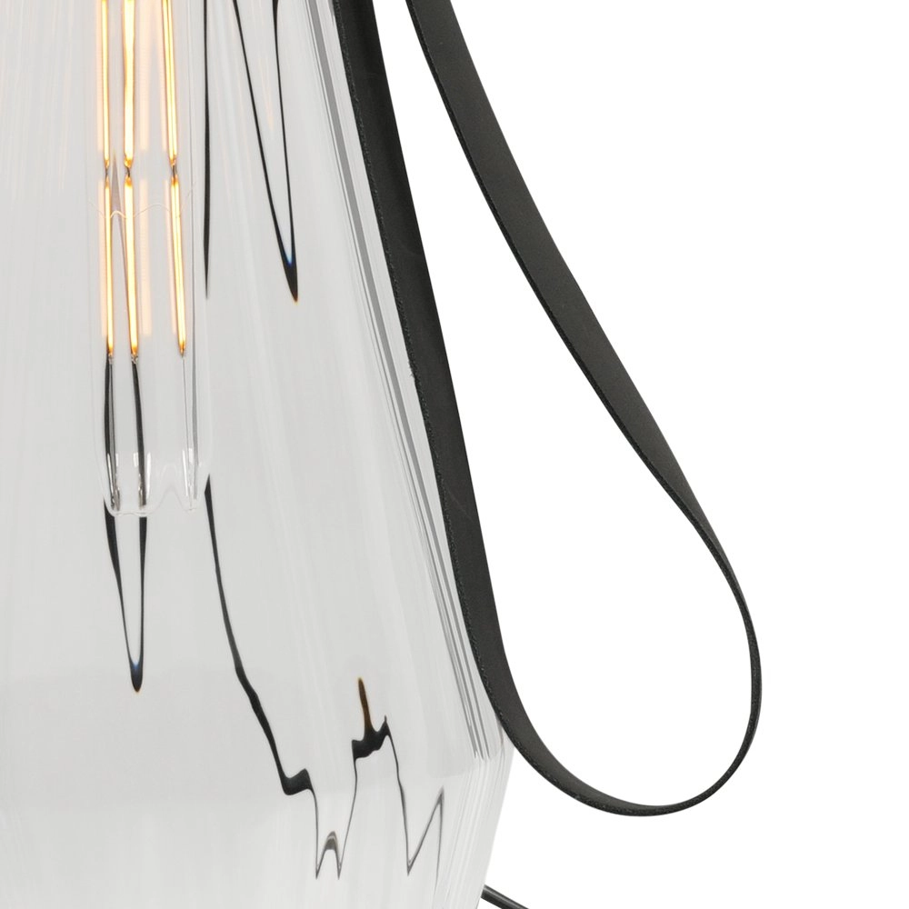 Lampe de table noire Diamond 80 cm avec verre transparent Masterlight 8718121259215
