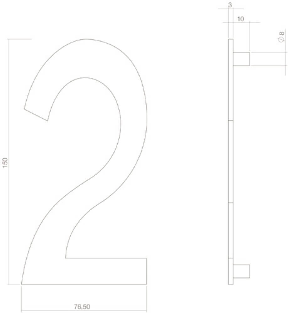 Maison numéro 2 Numbra noir Intersteel 8714186400715