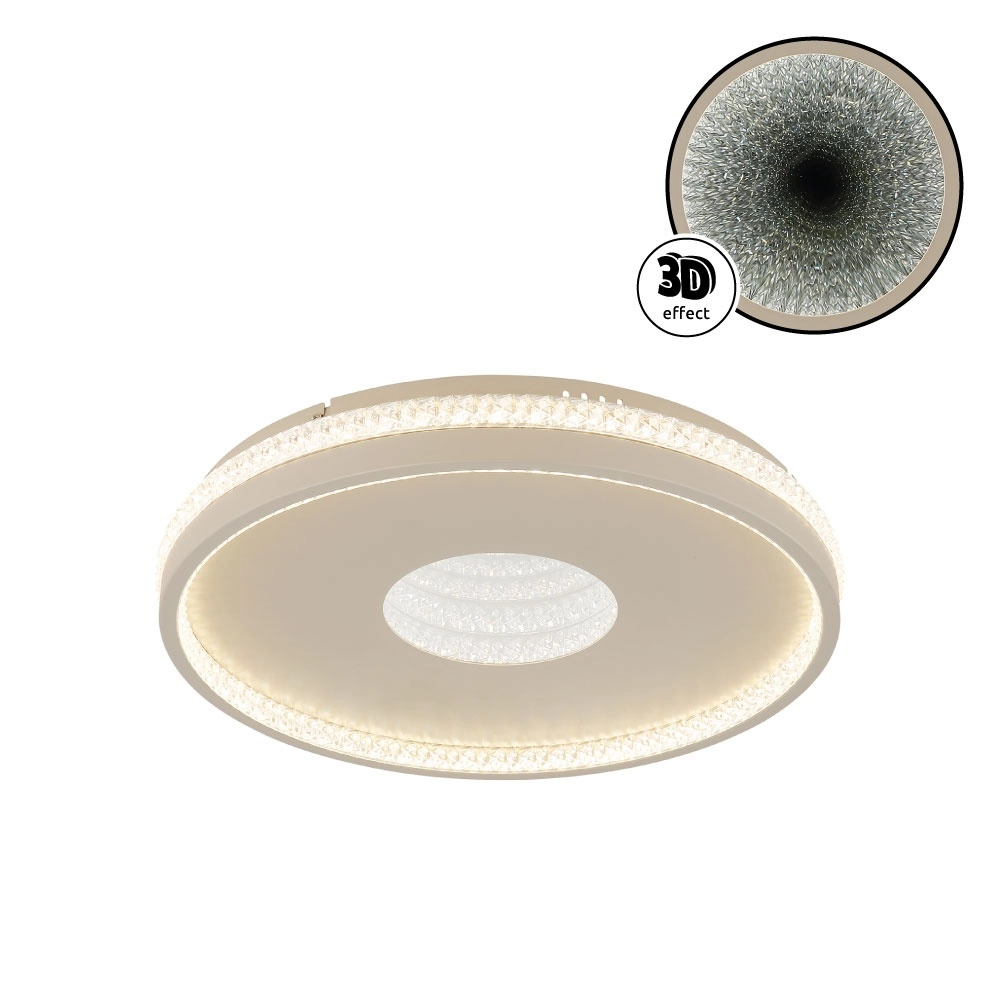 Plafonnier design Shirley brun sable Ø 41cm Globo 9007371575350