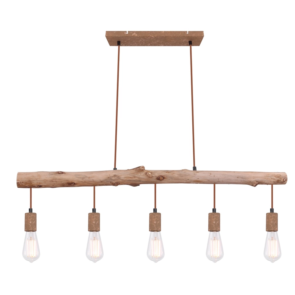 Lampe pendante de salle à manger Jakob brun rouille Globo 9007371389636