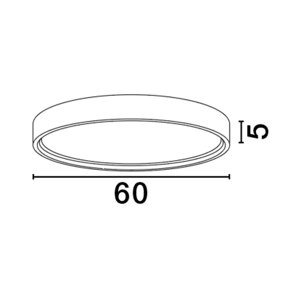 Plafonnier rond Olaf noir Ø 60cm Lyora 5212017431783