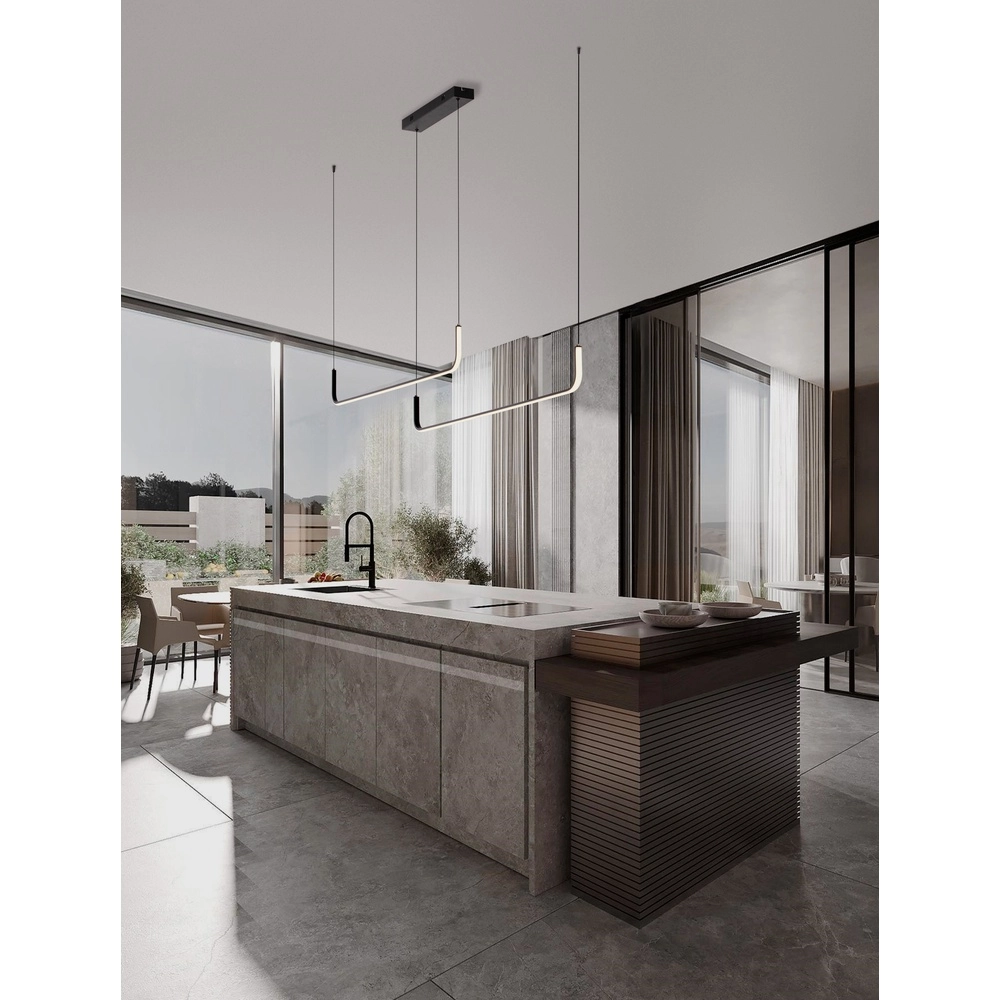 Suspension élégante Strita Double noir Lyora 5212017455680