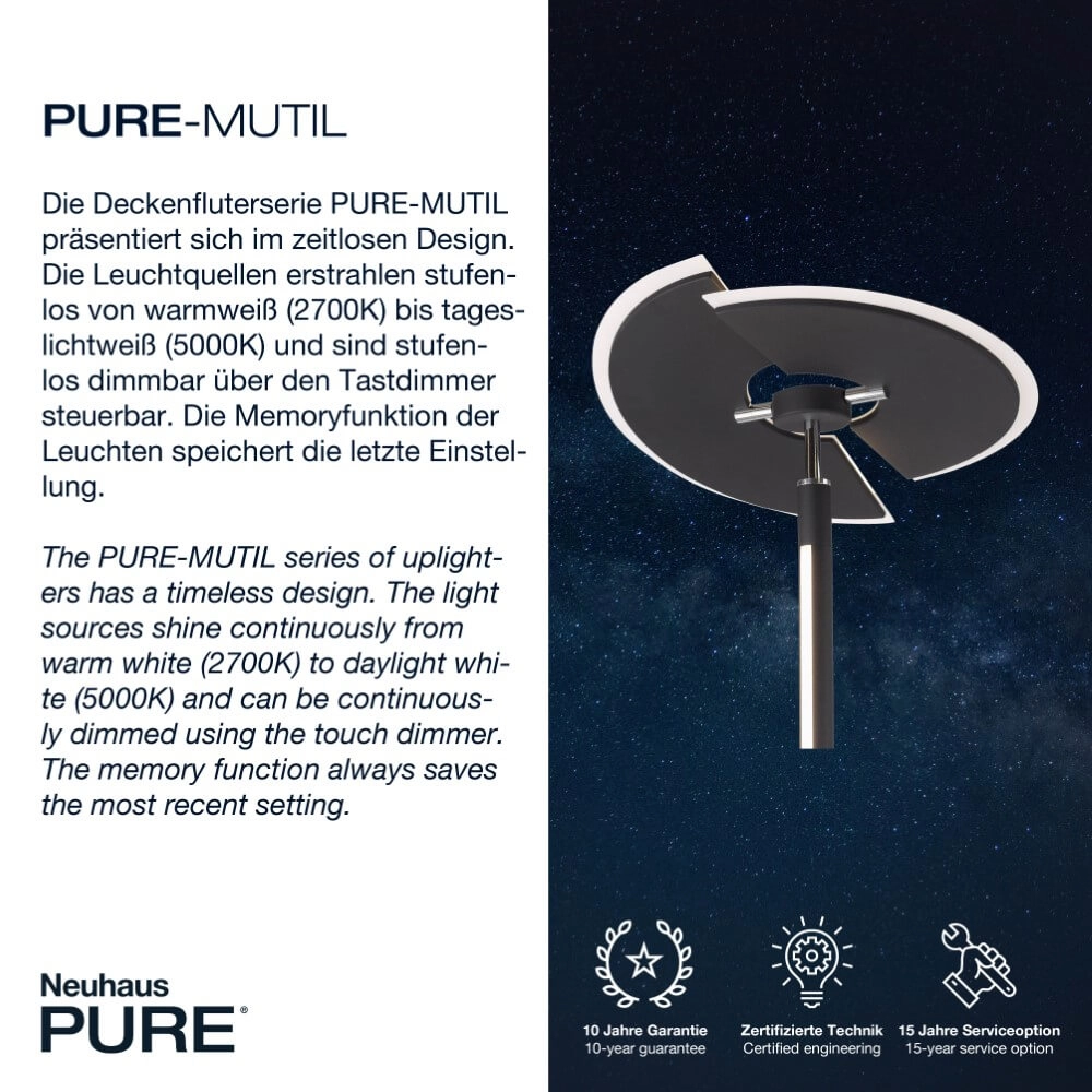 Lampadaire Pure Mutil métal Paul Neuhaus 4012248364338