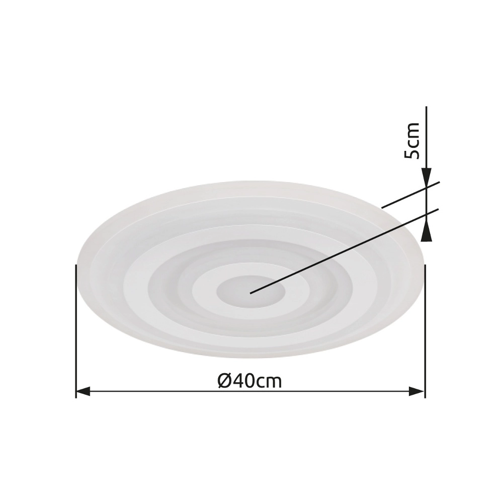 Conception de plafonds Alois blanc Ø 40cm Globo 9007371453900