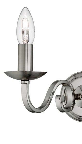 Applique classique Richmond 2 lumières argent mat Searchlight 5053423056432