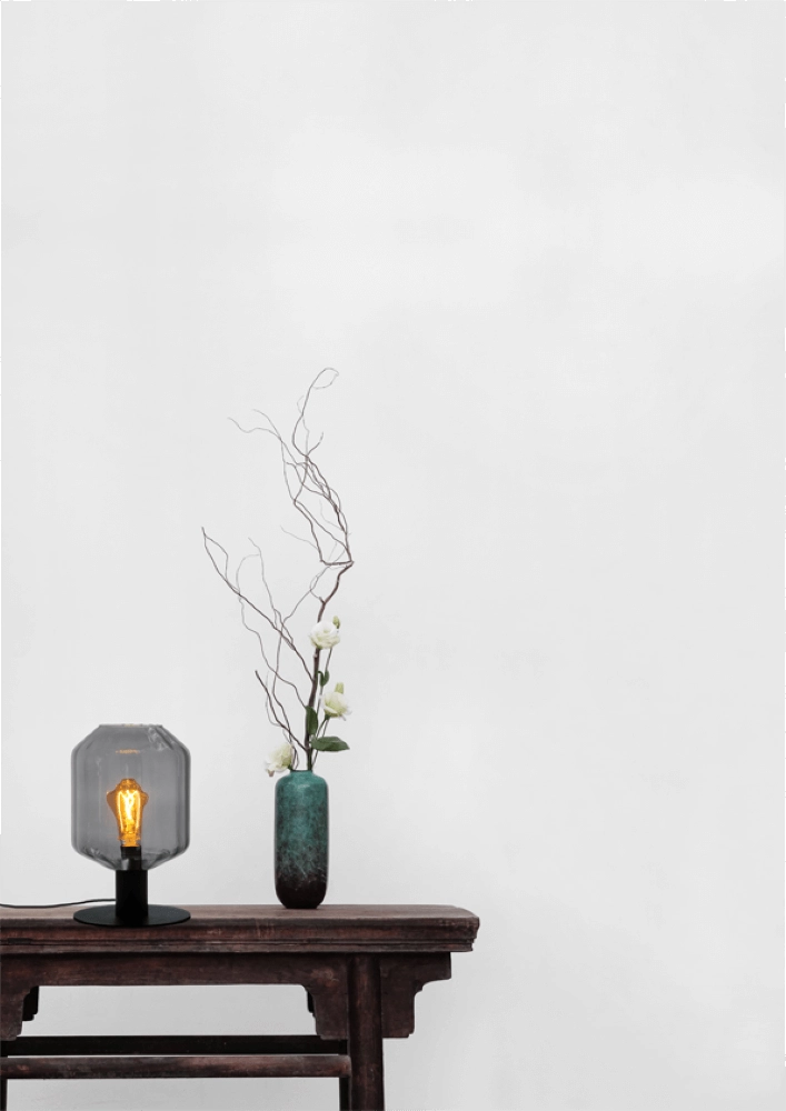 Lampe de table Porto avec verre fumé Jagger Masterlight 8718121271446