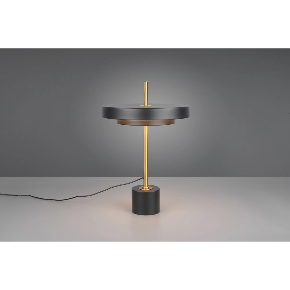 Lampe de table design Keaton noir avec or Trio 4017807655865