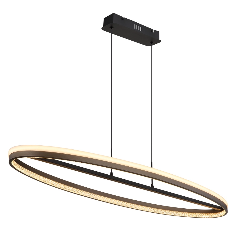 Lampe pendante de conception Della Ovale noir Globo 9007371474738