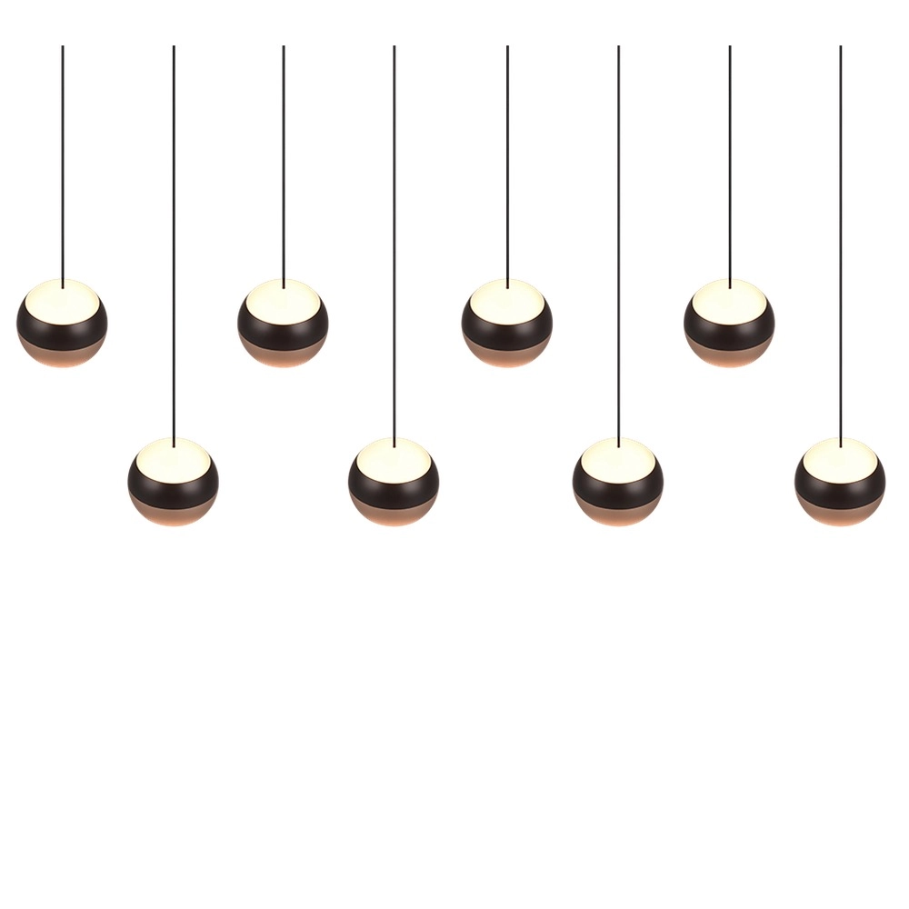 Lampe pendante de conception Orbit Ligne droite à 8 lumières Trio 4017807578850