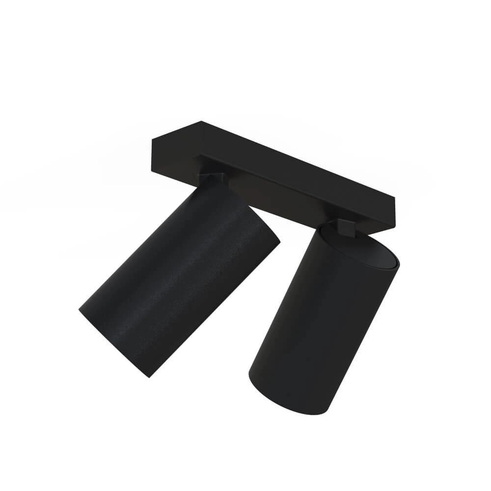 Spot en saillie noir Mono 2 lumières inclinables Lyora 5903139784191