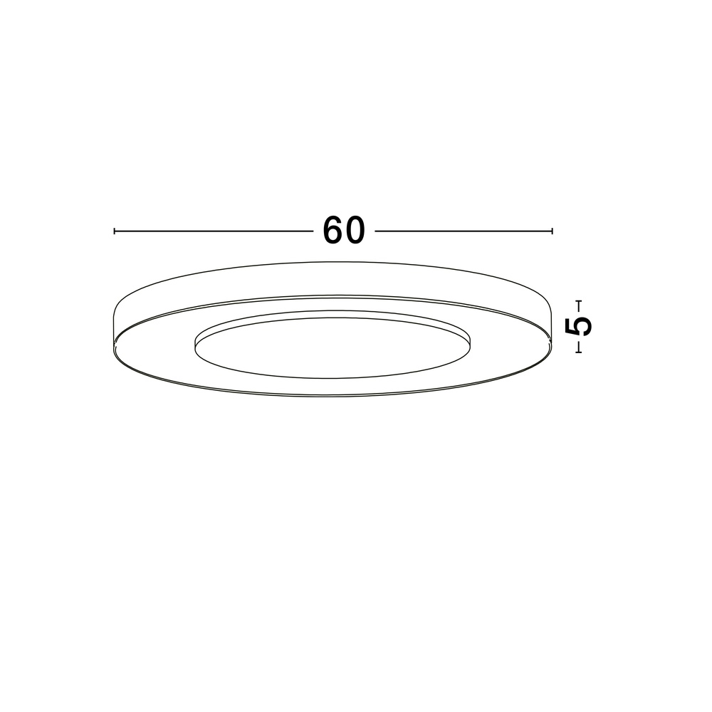 Plafonnier Pada noir Ø 60cm Lyora 5212017463319