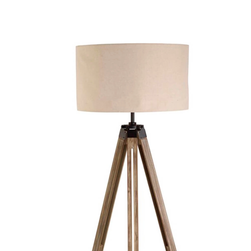 Lampadaire rural Easel Trépied 145cm bois taupe Searchlight 5053423055534