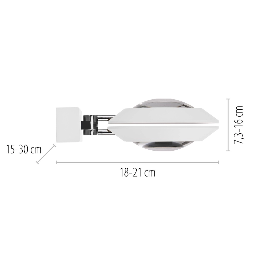 Lumière murale LED 2L Pure Oculis Blanc Paul Neuhaus 4012248397015