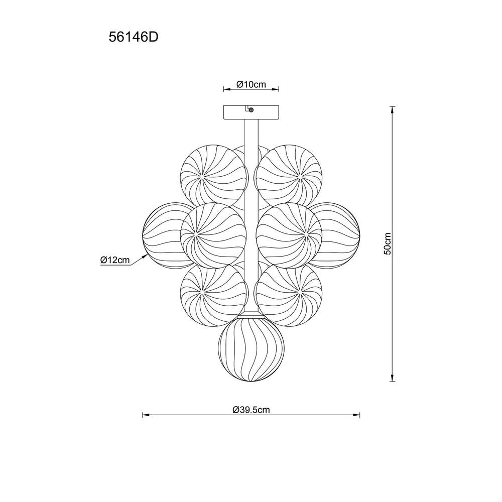 Lampe de plafond noire Conor avec verre ambré Globo 9007371518173
