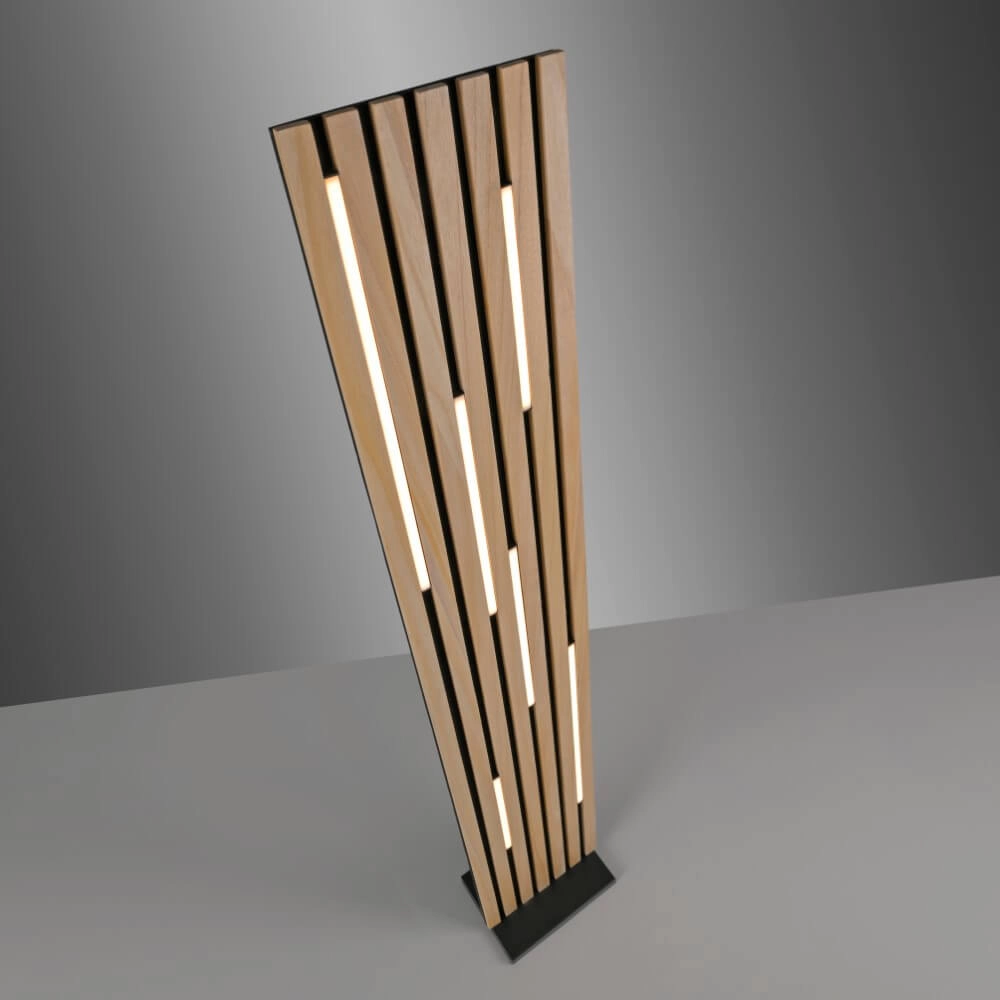 Lampadaire design Q-Akustik bois Paul Neuhaus 4012248385401