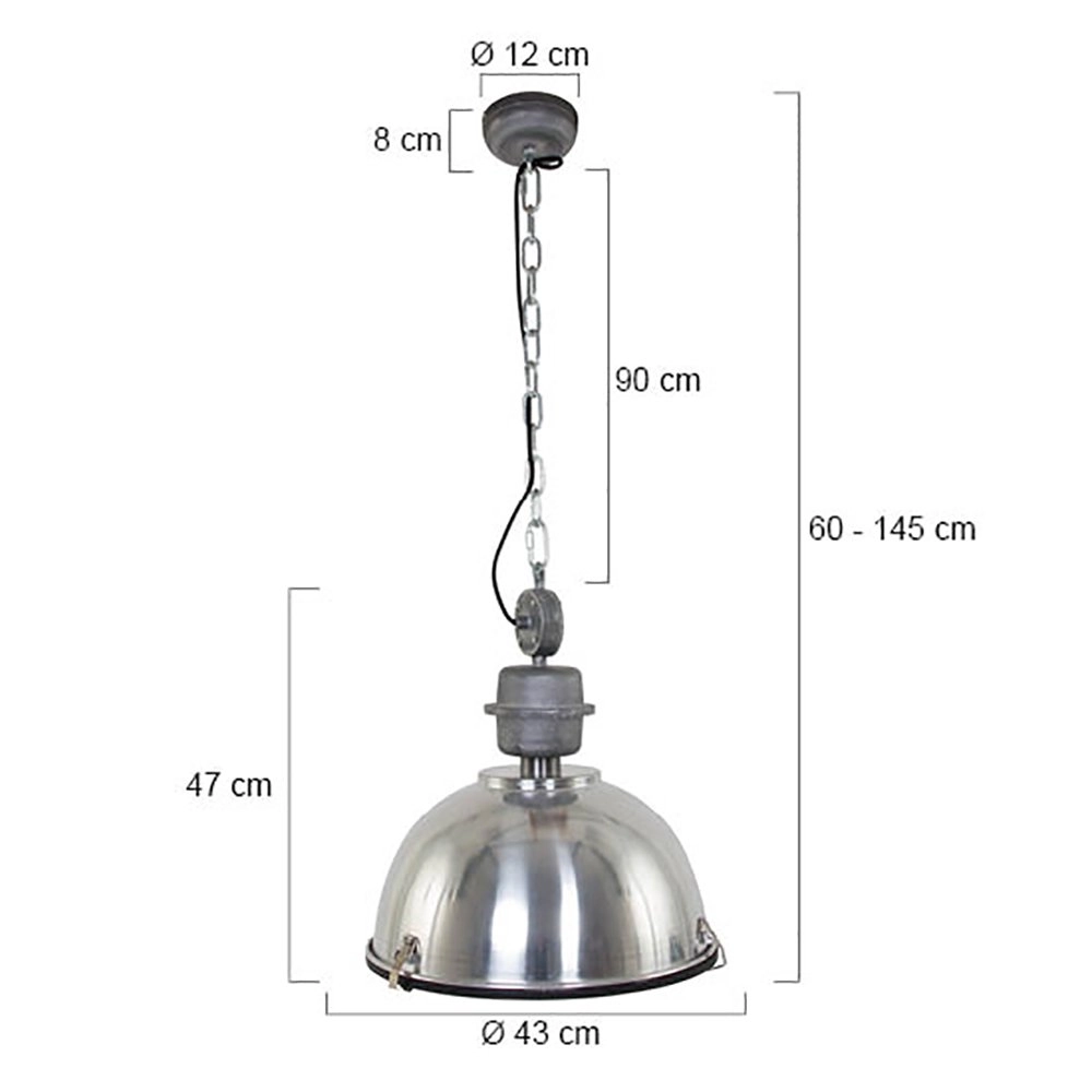 Lampe à suspension Bikkel gris métallisé Steinhauer 8712746105179