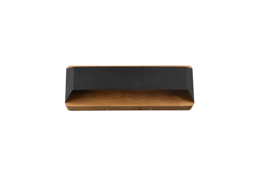 Applique Arino 35cm noir avec bois marron Trio 4017807502787