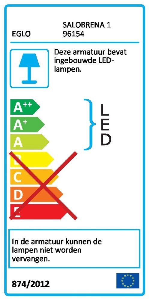 LED plafonnier Salobrena 1 62 cm blanc Eglo 9002759961541