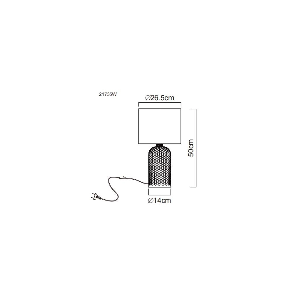 Lampe de table de conception Sofia Blanc Globo 9007371475544