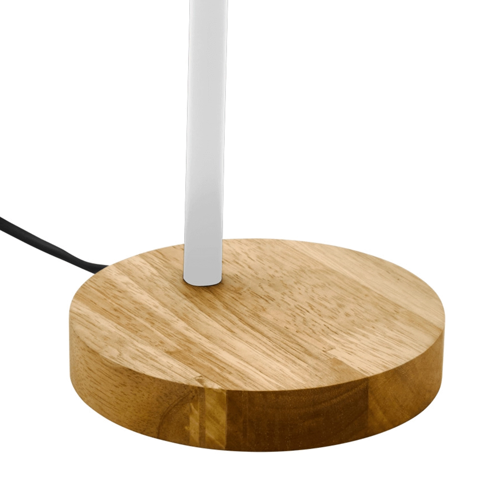 Lampe de bureau rurale Veradal blanc avec du bois Eglo 9002759988326