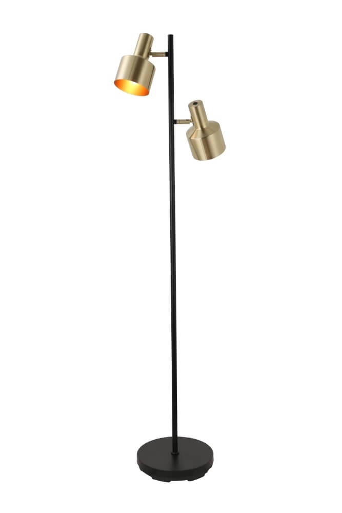 Lampadaire Twinkle noir avec de l'or Lampadaire Twinkle noir avec de l'or