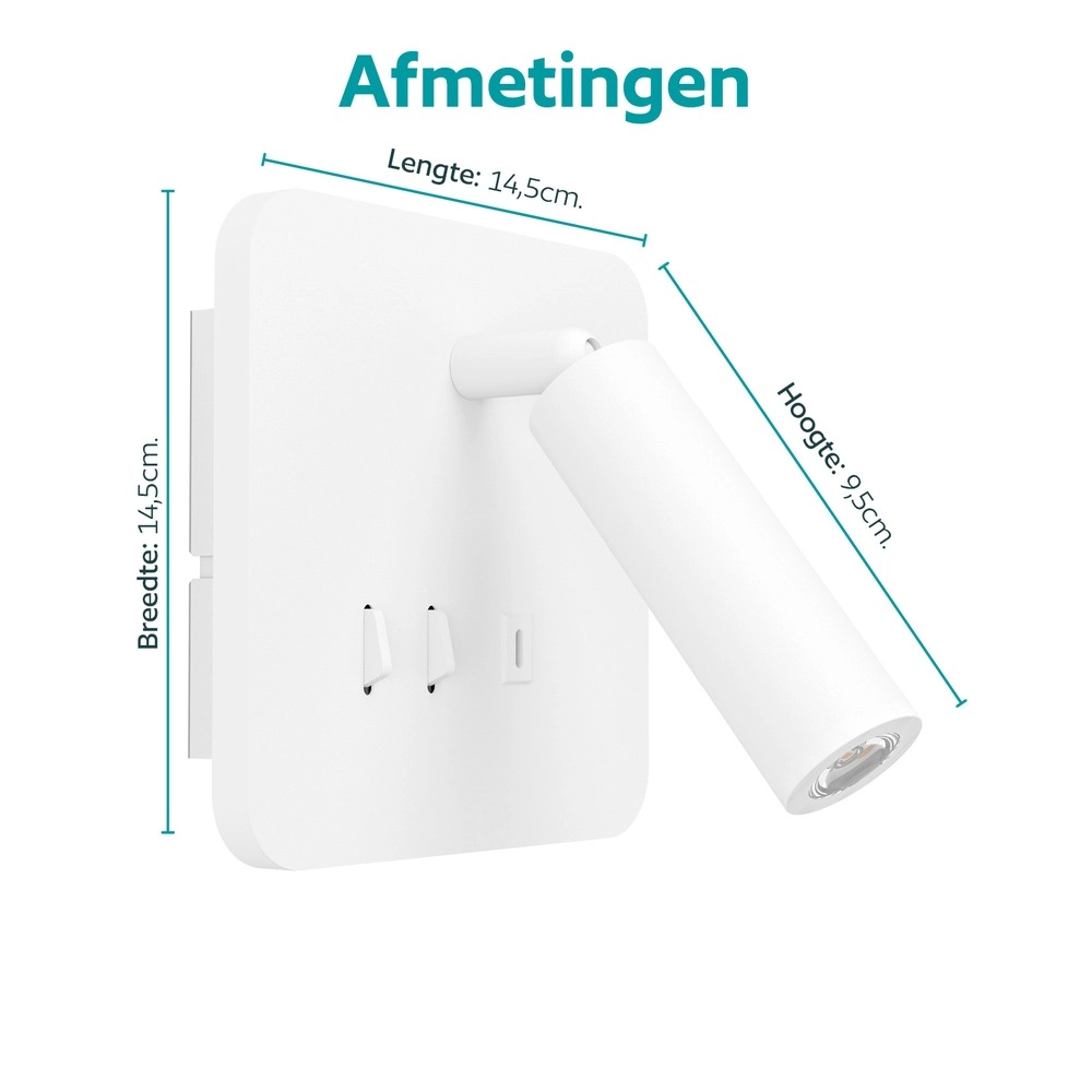 Lampe de chevet Fanzarotta Carré blanc Eglo 9008606356850